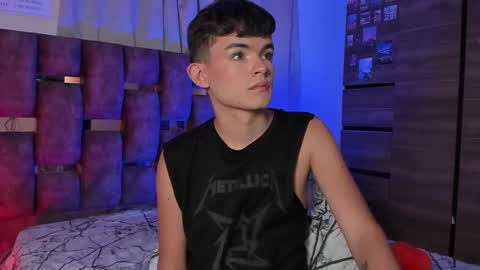 Snapshot of angelocute_ chatting on February 14, 6:23 am Angelo I work from home this is my room  online show from February 14, 6:23 am
