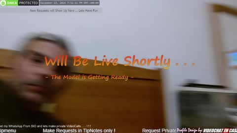 Mr. Cuddler online show from December 23, 7:52 pm