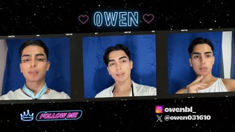 Snapshot of owenblue__ chatting on September 24, 12:54 am Owen  Independent model  online show from September 24, 12:54 am