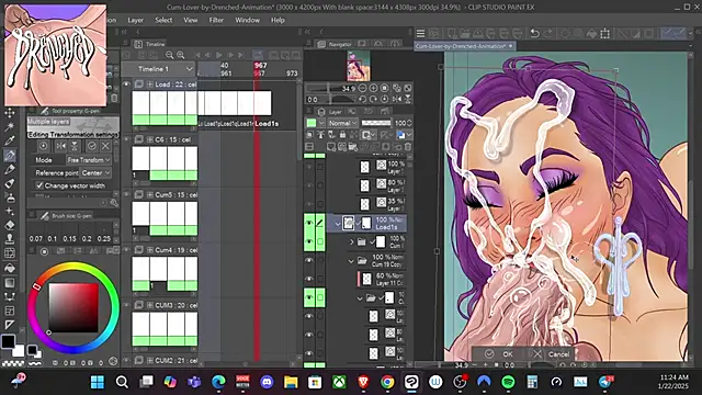 Snapshot of DrenchedArt chatting on January 22, 7:24 pm DrenchedArt online show from January 22, 7:24 pm