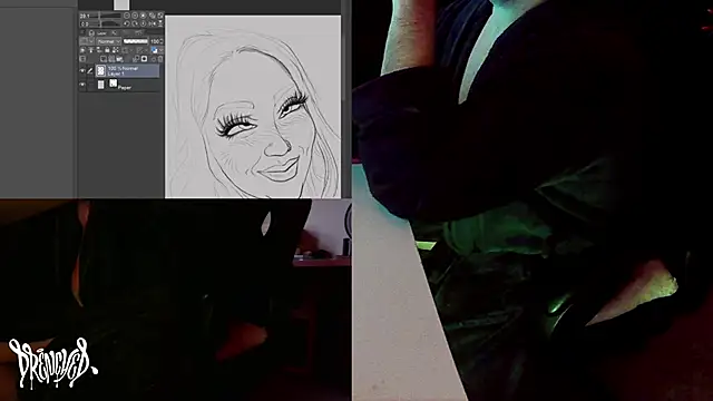 Snapshot of DrenchedArt chatting on January 30, 10:41 pm DrenchedArt online show from January 30, 10:41 pm