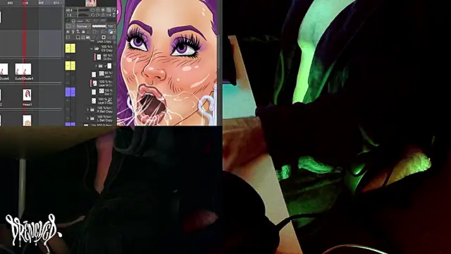 Snapshot of DrenchedArt chatting on January 13, 5:44 am DrenchedArt online show from January 13, 5:44 am