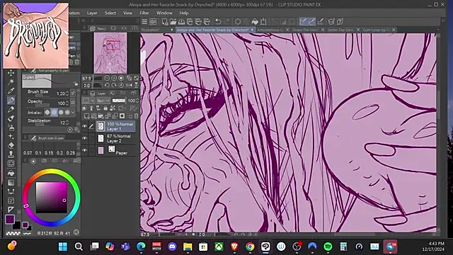 Snapshot of DrenchedArt chatting on December 18, 12:43 am DrenchedArt online show from December 18, 12:43 am